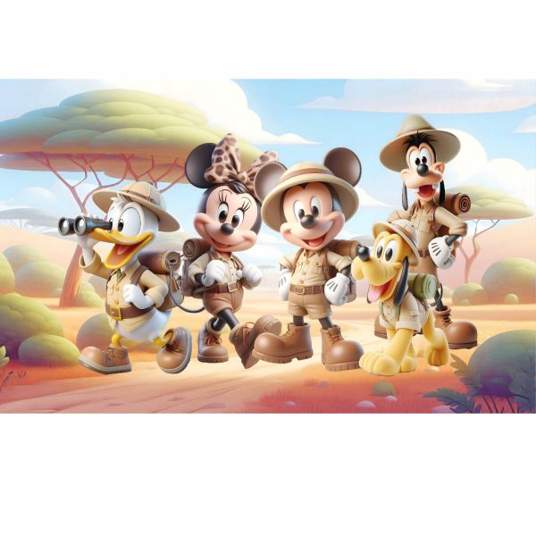 Painel 3x5m Mickey Safari 